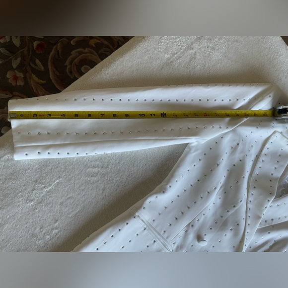 Lucy Paris White Embellished Blazer Dress Bridal Engagement Cocktail S - Picture 10 of 13